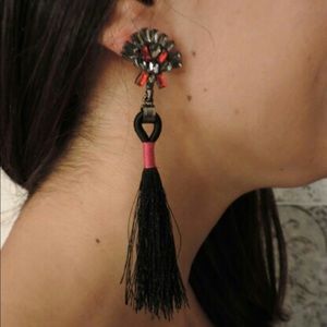 Royalty Jewels Black Indian Shagle Dangle Earring